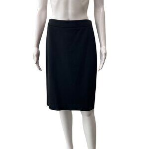 MaxMara Black Wool Midi Knee Length size 6